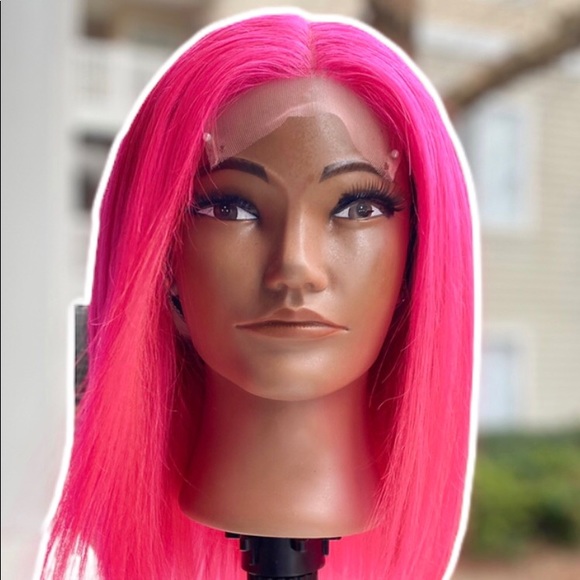 Hot Pink Brazilian Hair Wig (8 inch) main image 7
